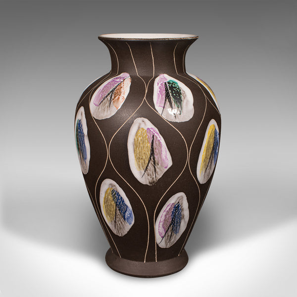 Vintage Flower Vase, German, Matte Ceramic, Display Urn, Mid Century, Circa 1960