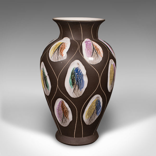 Vintage Flower Vase, German, Matte Ceramic, Display Urn, Mid Century, Circa 1960