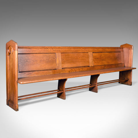 Antique Pew, English, Oak, Church Bench, Pugin-esque Gothic Overtones Circa 1880 - London Fine Antiques