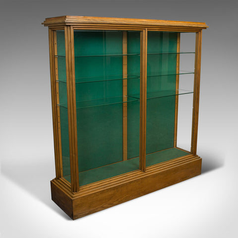 Antique Shop Display Cabinet, English, Victorian, Ash, Fitting, Circa 1900 - London Fine Antiques