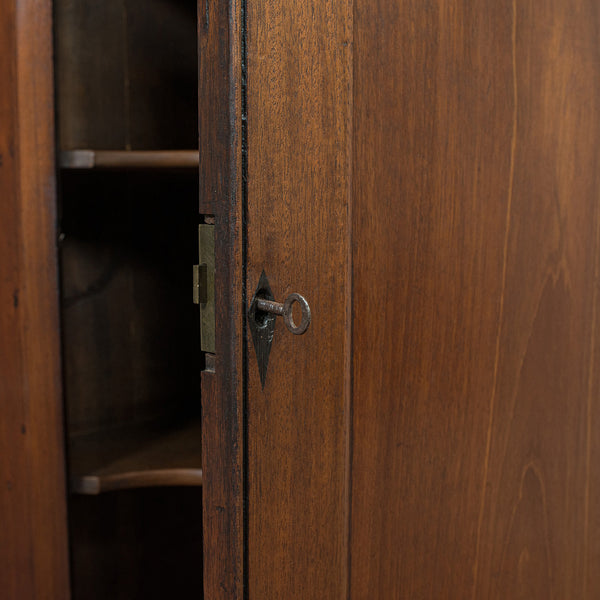 Antique Corner Cabinet, English, Walnut, Mahogany, Wall, Cupboard, Georgian - London Fine Antiques