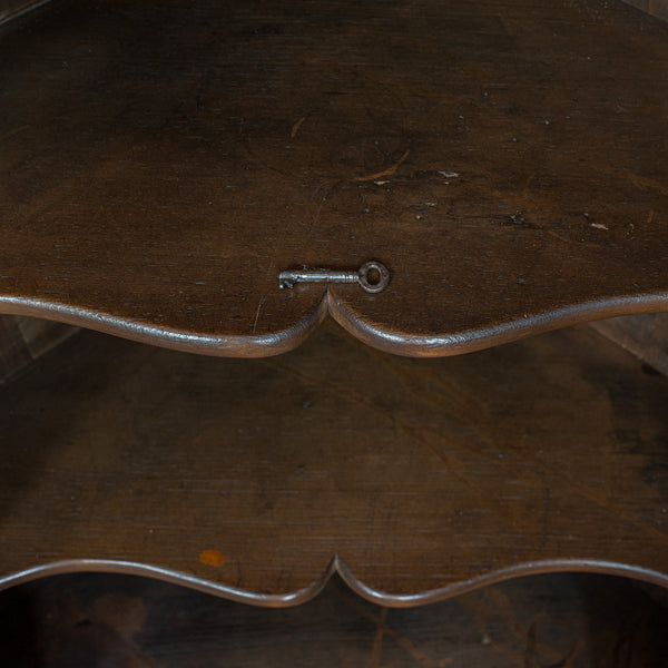 Antique Corner Cabinet, English, Walnut, Mahogany, Wall, Cupboard, Georgian - London Fine Antiques