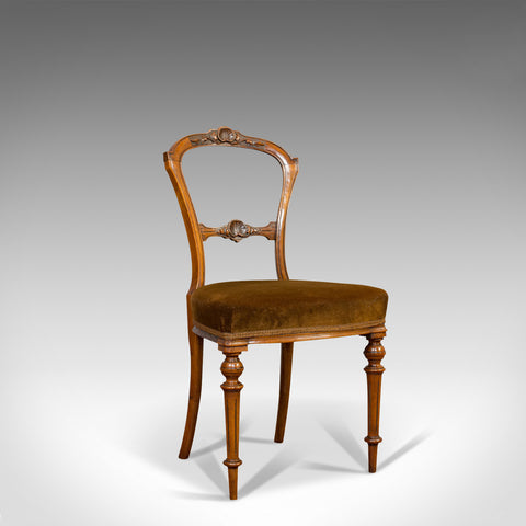 Antique Side Chair, English, Walnut, Dining, Drawing Room, Seat, Victorian - London Fine Antiques