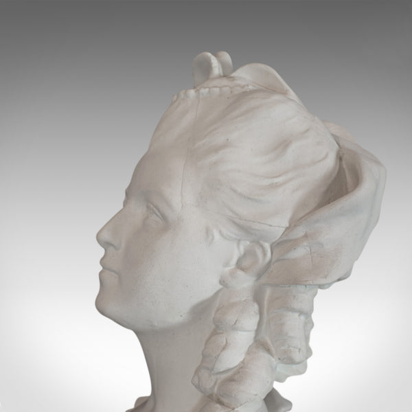 Vintage Bust, English, Plaster, Portrait, Statue, Marie Antoinette, 20th Century - London Fine Antiques