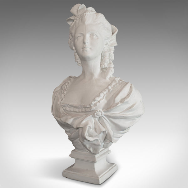 Vintage Bust, English, Plaster, Portrait, Statue, Marie Antoinette, 20th Century - London Fine Antiques