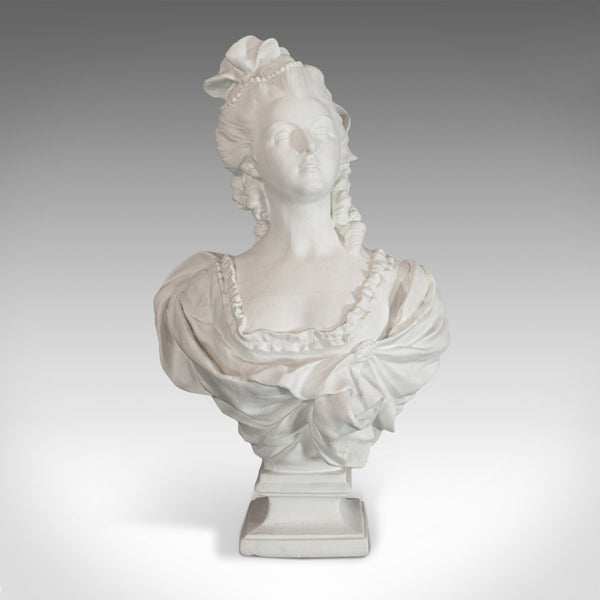 Vintage Bust, English, Plaster, Portrait, Statue, Marie Antoinette, 20th Century - London Fine Antiques