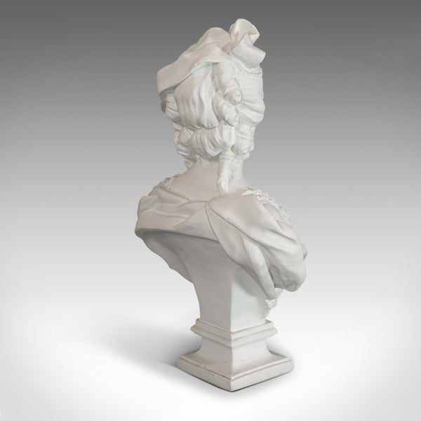 Vintage Bust, English, Plaster, Portrait, Statue, Marie Antoinette, 20th Century - London Fine Antiques