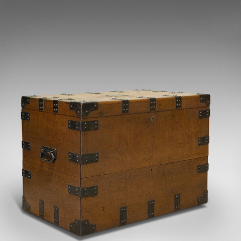 Antique Silver Chest, English, Oak, Iron, Trunk, Elkington and Co, Circa 1880 - London Fine Antiques