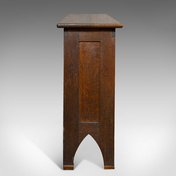 Antique Organist's Bench, English, Oak, Ecclesiastical, Music Pew, Victorian - London Fine Antiques