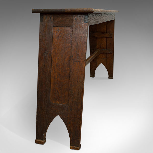 Antique Organist's Bench, English, Oak, Ecclesiastical, Music Pew, Victorian - London Fine Antiques