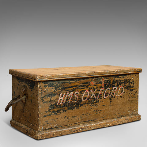 Antique Ship's Chest, English, Pine, Merchant, Tool Trunk, Victorian, Circa 1850 - London Fine Antiques