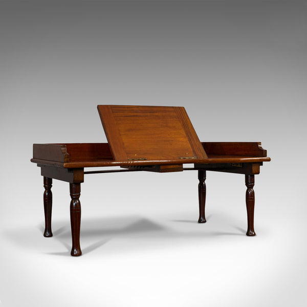 Antique Tray Table, Mahogany, Folding, Reading, Book Rest, Victorian, Circa 1870