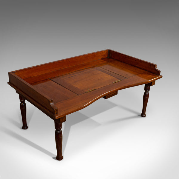 Antique Tray Table, Mahogany, Folding, Reading, Book Rest, Victorian, Circa 1870