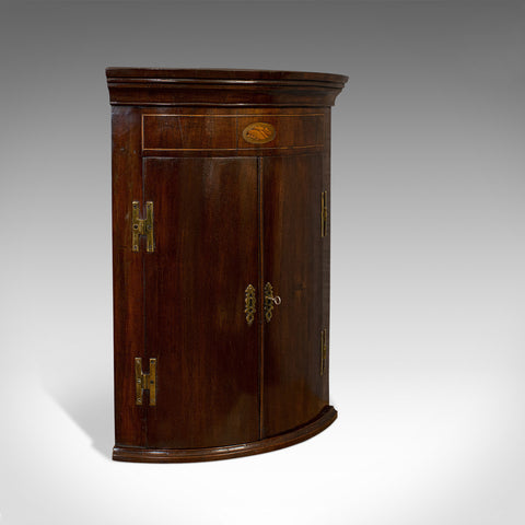 Petite Antique Corner Cabinet, English, Mahogany, Georgian Revival, Victorian