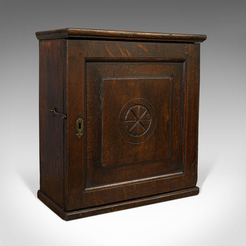 Antique Tea Cabinet, English, Oak, Spice, Apothecary Case, Georgian, Circa 1800