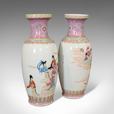 Pair of Decorative Baluster Spice Jars, Porcelain, Vase, 20th Century For  Sale at 1stDibs