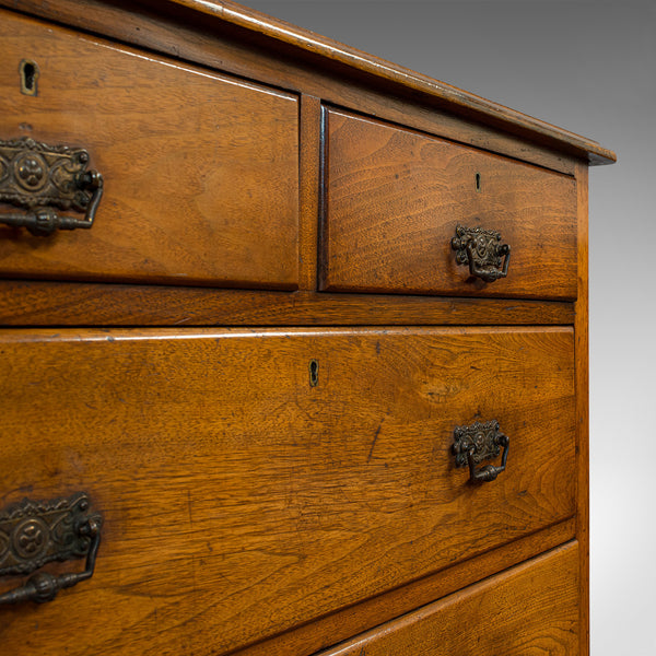 Antique Chest of Drawers, English, Walnut, Bedroom, Cabinet, Edwardian, C.1910