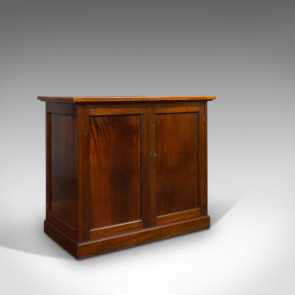 Antique Side Cabinet, English, Mahogany, Drinks, Book Cupboard, Victorian, 1900