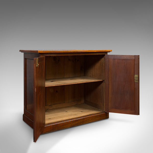 Antique Side Cabinet, English, Mahogany, Drinks, Book Cupboard, Victorian, 1900