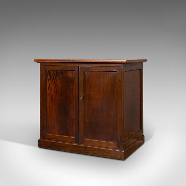 Antique Side Cabinet, English, Mahogany, Drinks, Book Cupboard, Victorian, 1900