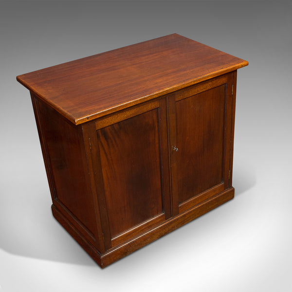 Antique Side Cabinet, English, Mahogany, Drinks, Book Cupboard, Victorian, 1900