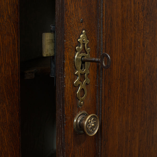 Antique George III Corner Cupboard, English, Oak, Wall Cabinet, Georgian, C.1800