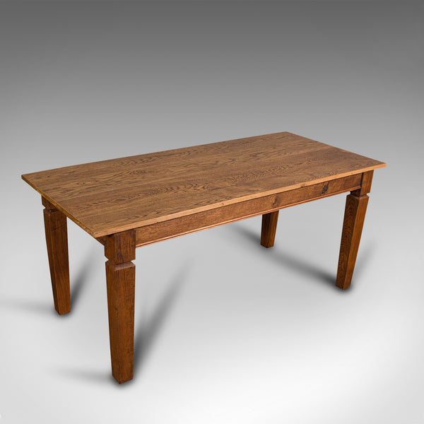 Large Antique Farmhouse Table, English, Oak, 4-6 Seat, Dining, Edwardian, C.1910