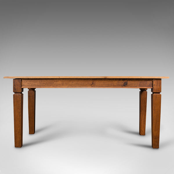 Large Antique Farmhouse Table, English, Oak, 4-6 Seat, Dining, Edwardian, C.1910