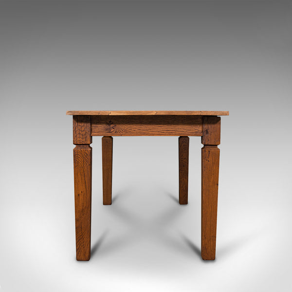 Large Antique Farmhouse Table, English, Oak, 4-6 Seat, Dining, Edwardian, C.1910