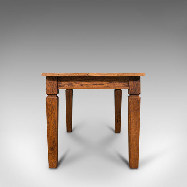 Large Antique Farmhouse Table, English, Oak, 4-6 Seat, Dining, Edwardian, C.1910