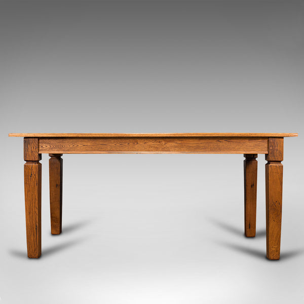 Large Antique Farmhouse Table, English, Oak, 4-6 Seat, Dining, Edwardian, C.1910