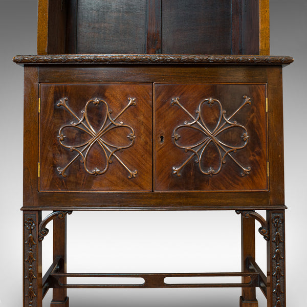 Compact Antique Open Bookcase, Mahogany, Sideboard, Dresser, Edwardian, C.1910