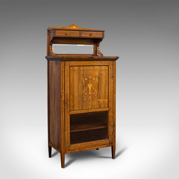 Antique Music Cabinet, English, Rosewood, Side, Hall Stand, Edwardian, C.1910