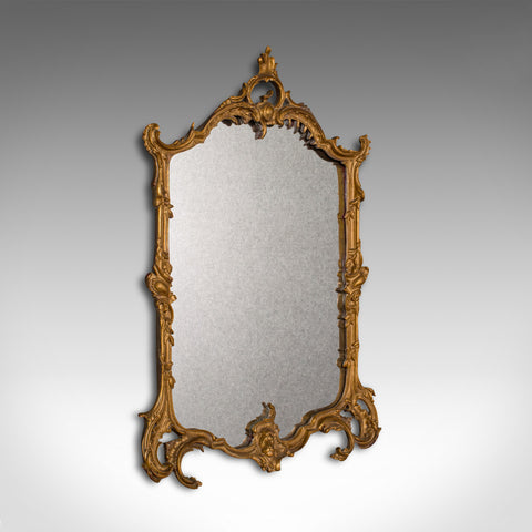 Vintage Wall Mirror, English, Gilt, Glass, Rococo Taste, Mid 20th, Circa 1950