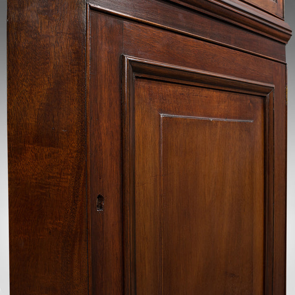 Rare, Tall Antique Corner Cabinet, Mahogany, Cupboard, Georgian Revival, C.1880