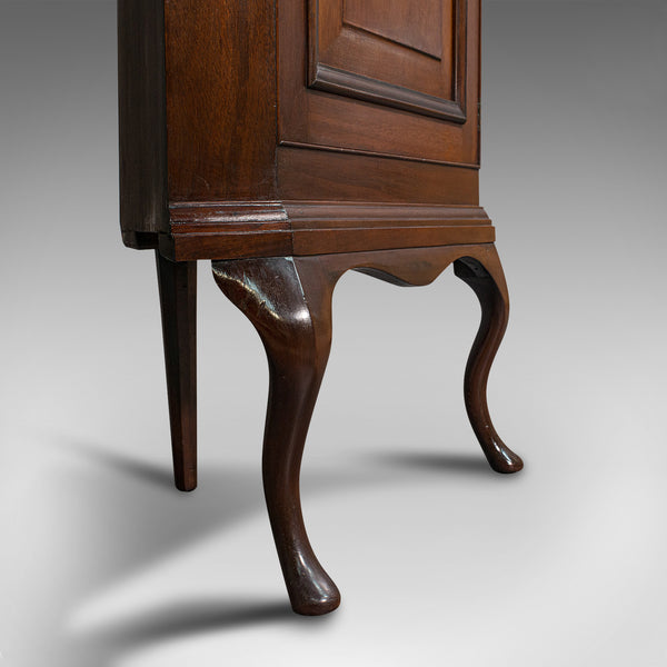 Rare, Tall Antique Corner Cabinet, Mahogany, Cupboard, Georgian Revival, C.1880