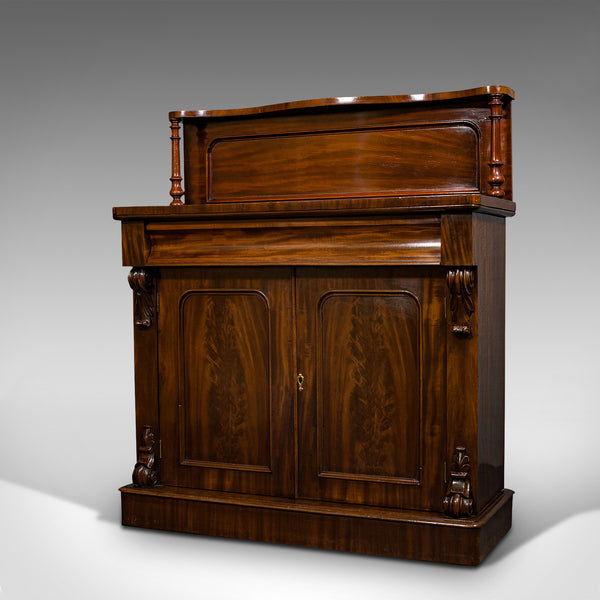 Antique Chiffonier, English, Mahogany, Sideboard, Cabinet, Victorian, Circa 1880