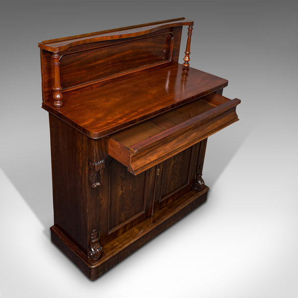 Antique Chiffonier, English, Mahogany, Sideboard, Cabinet, Victorian, Circa 1880