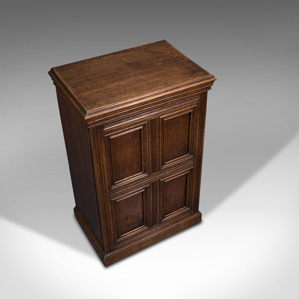 Antique Specimen Chest, English, Oak, Collector's Cabinet, Edwardian, Circa 1910