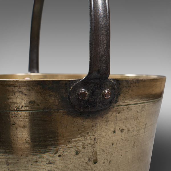 Antique Preserving Pan, English, Heavy Brass, Jam, Cooking Pot, Georgian, C.1800