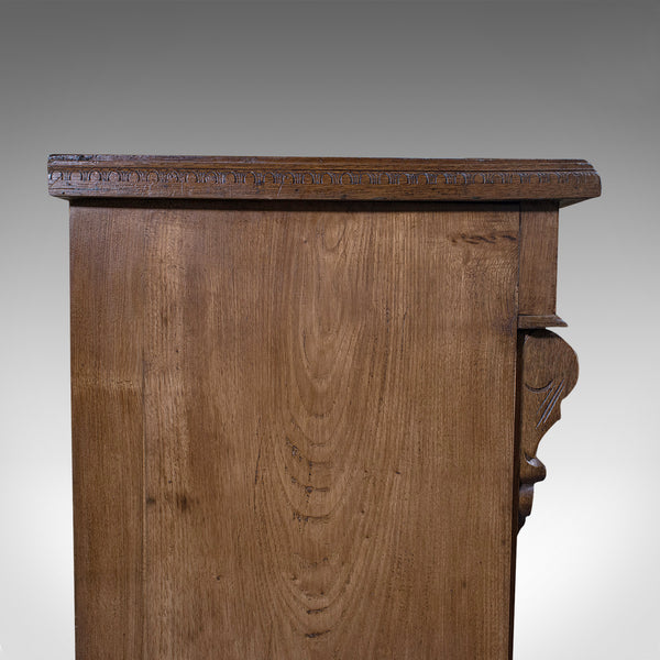 Tall Antique Chest of Drawers, French, Oak, Bedroom, Tallboy, Victorian, C.1900