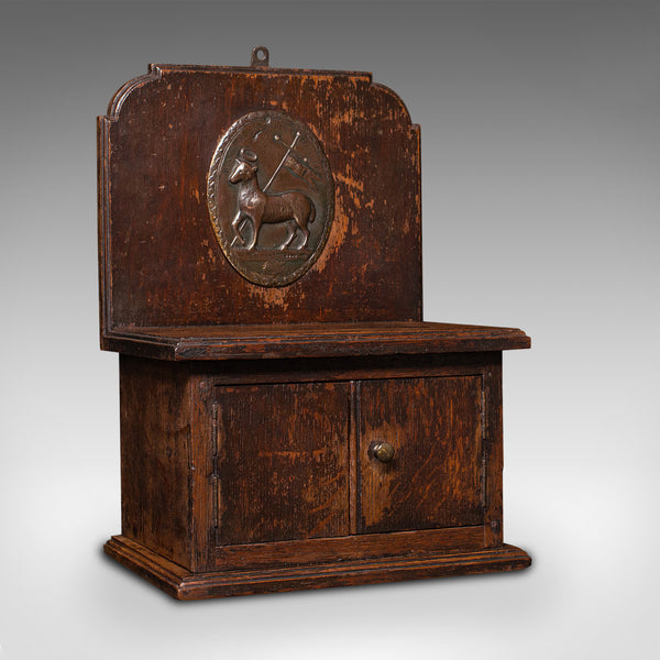 Antique Hanging Court Box, English, Oak, Middle Temple, London, Victorian, 1900