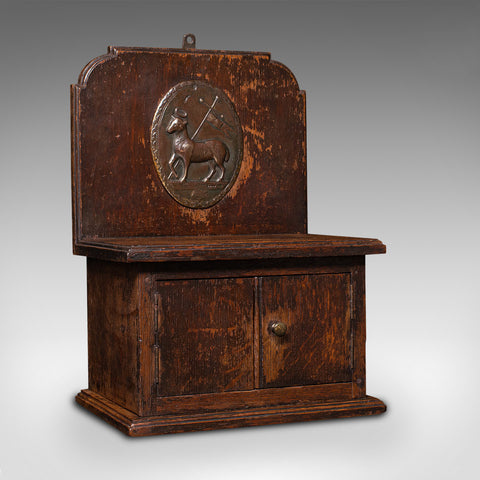 Antique Hanging Court Box, English, Oak, Middle Temple, London, Victorian, 1900