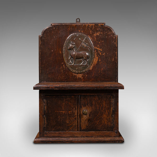 Antique Hanging Court Box, English, Oak, Middle Temple, London, Victorian, 1900