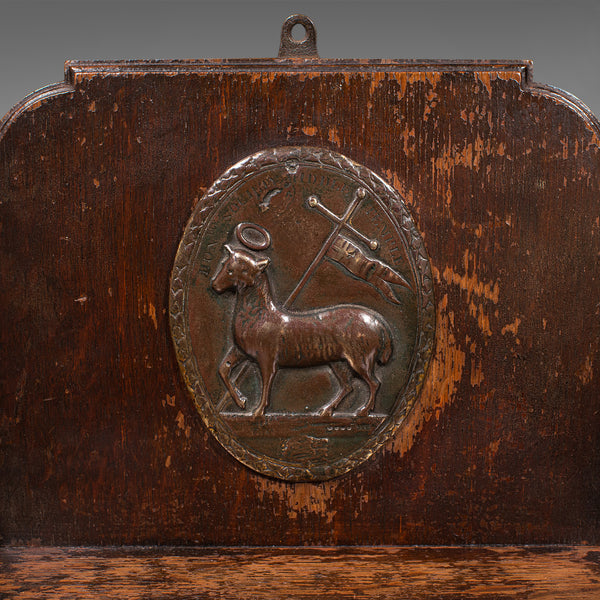 Antique Hanging Court Box, English, Oak, Middle Temple, London, Victorian, 1900