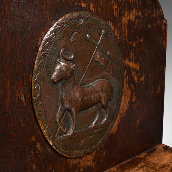 Antique Hanging Court Box, English, Oak, Middle Temple, London, Victorian, 1900