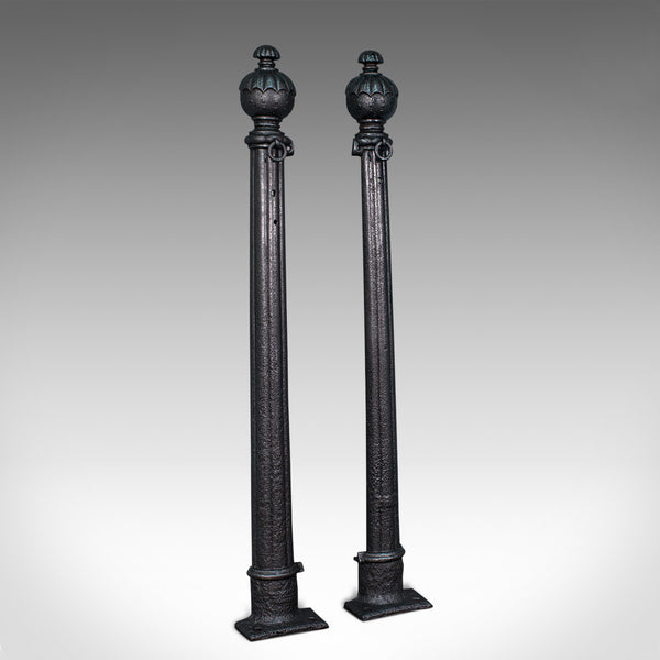 Pair Of, Antique Stable Yard Hitching Posts, Equestrian, Architectural, Georgian