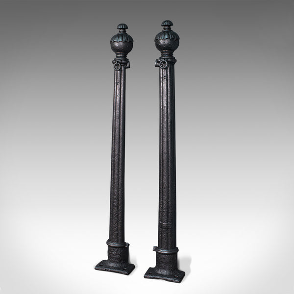 Pair Of, Antique Stable Yard Hitching Posts, Equestrian, Architectural, Georgian
