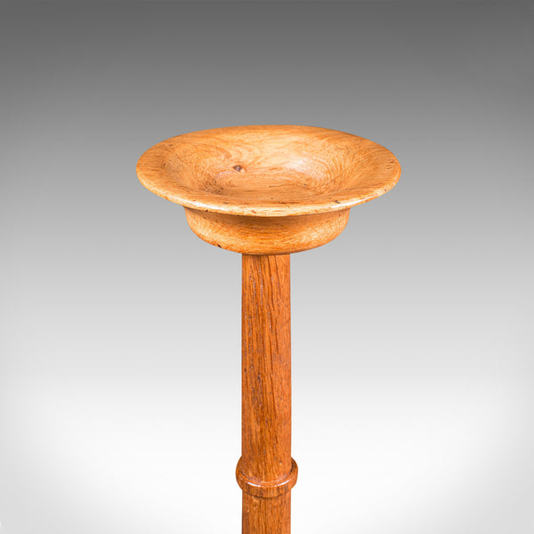 Antique Torchere, English, Oak, Candle Stand, Cotswold School, Arts And Crafts