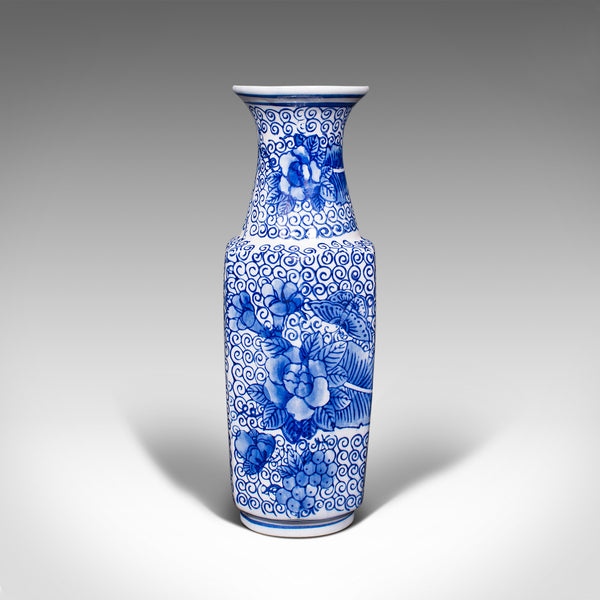 Vintage Posy Vase, Japanese, Ceramic, Flower, After Delft, Art Deco, Circa 1940